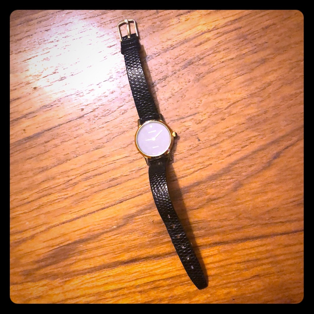 La Marque black leather watch. Vintage 1992.